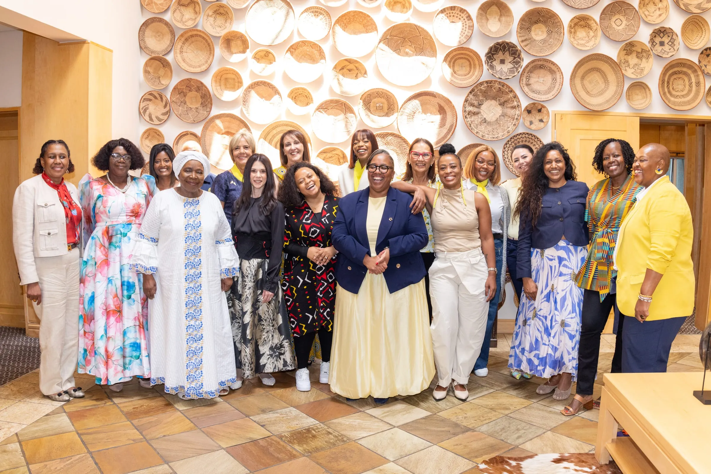 Guests gather for a group photograph